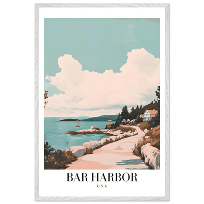 Bar Harbor Maine Framed Poster – Coastal Charm Wall Art with Wooden Frame - Vibrantwalls