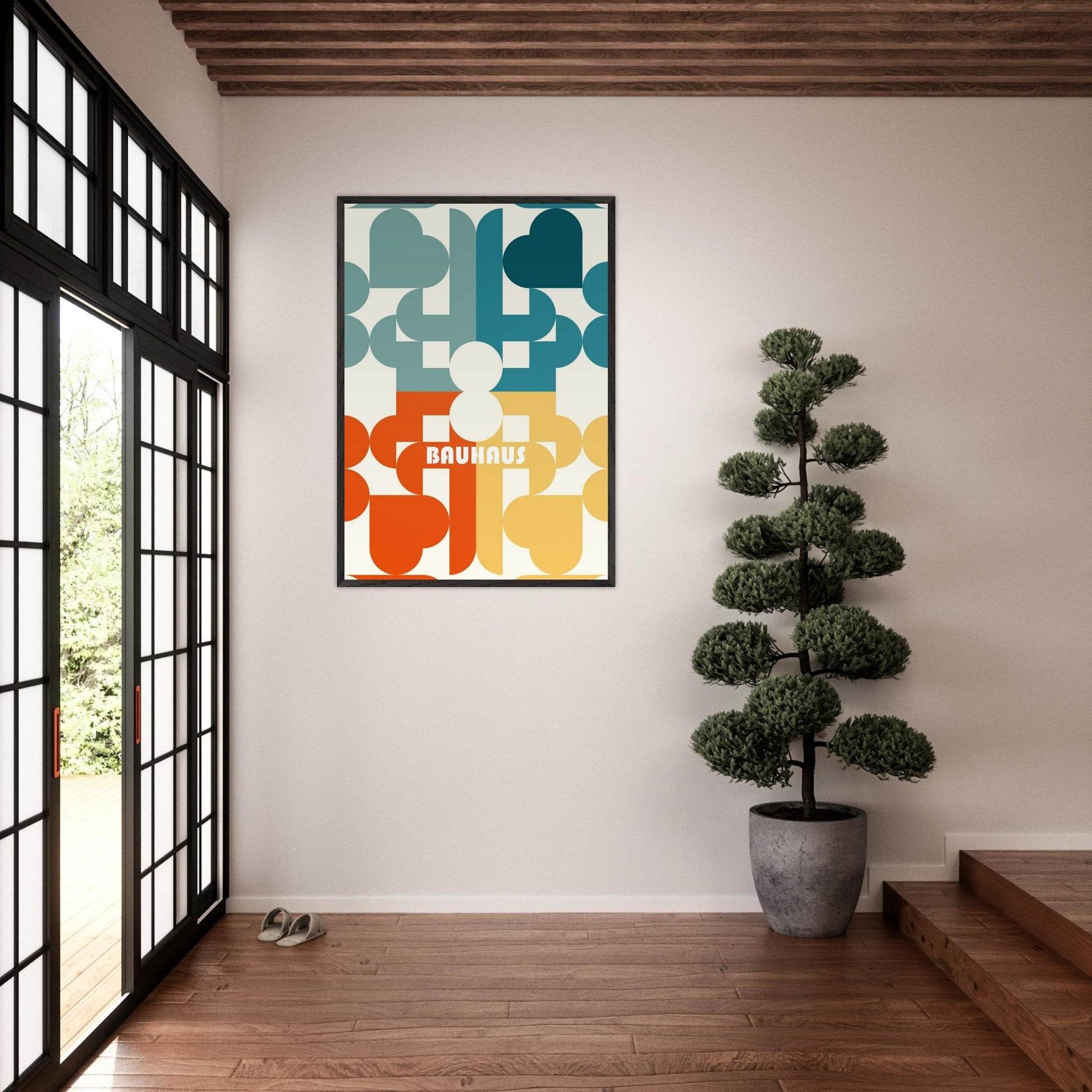 Bauhaus Geometric Shape Movement Style Design Poster Wall Art - Vibrantwalls