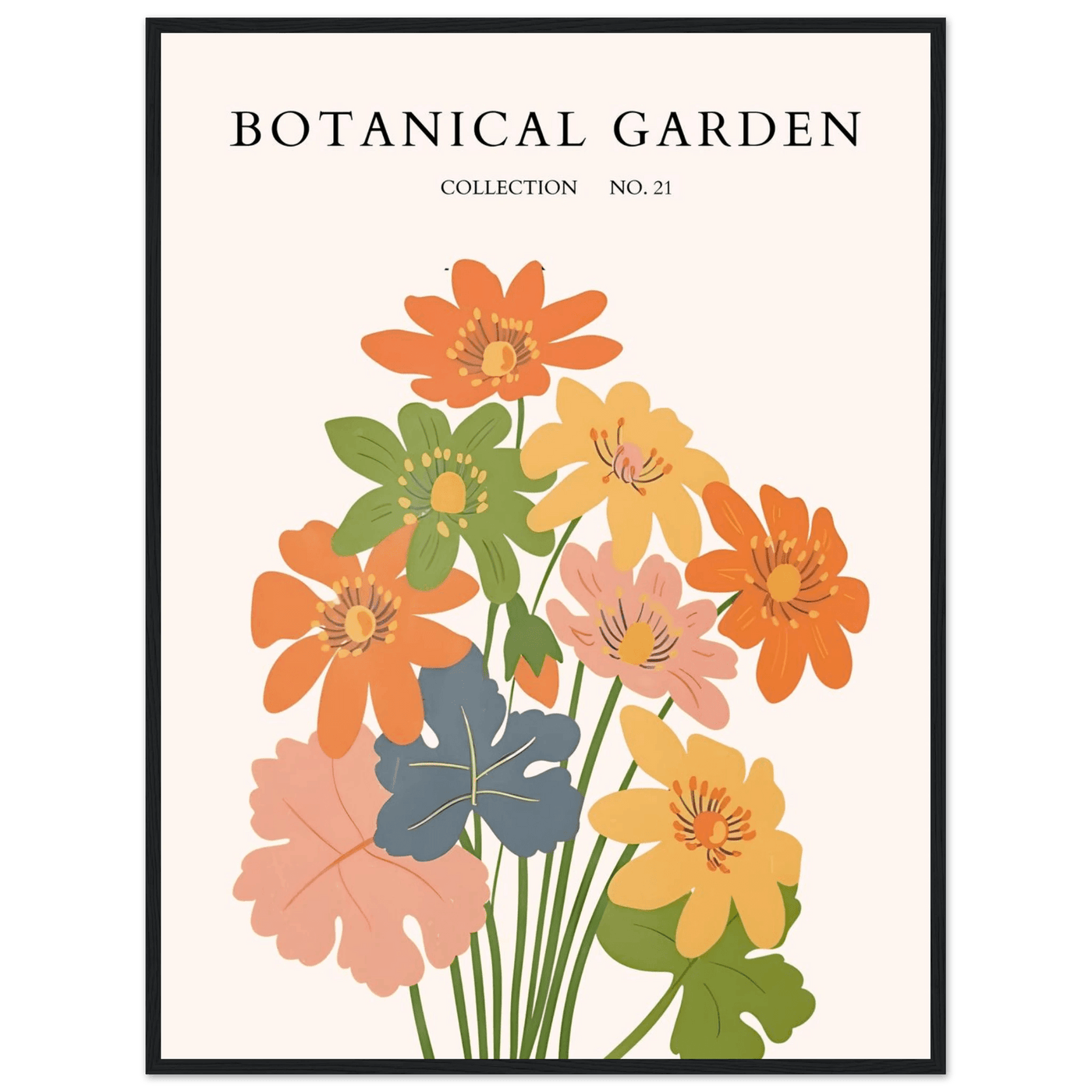 Botanical Garden Collection No. 21 Framed Poster – Vibrant Floral Art Print | Ready-to-Hang in Your Choice of Frame - Vibrantwalls