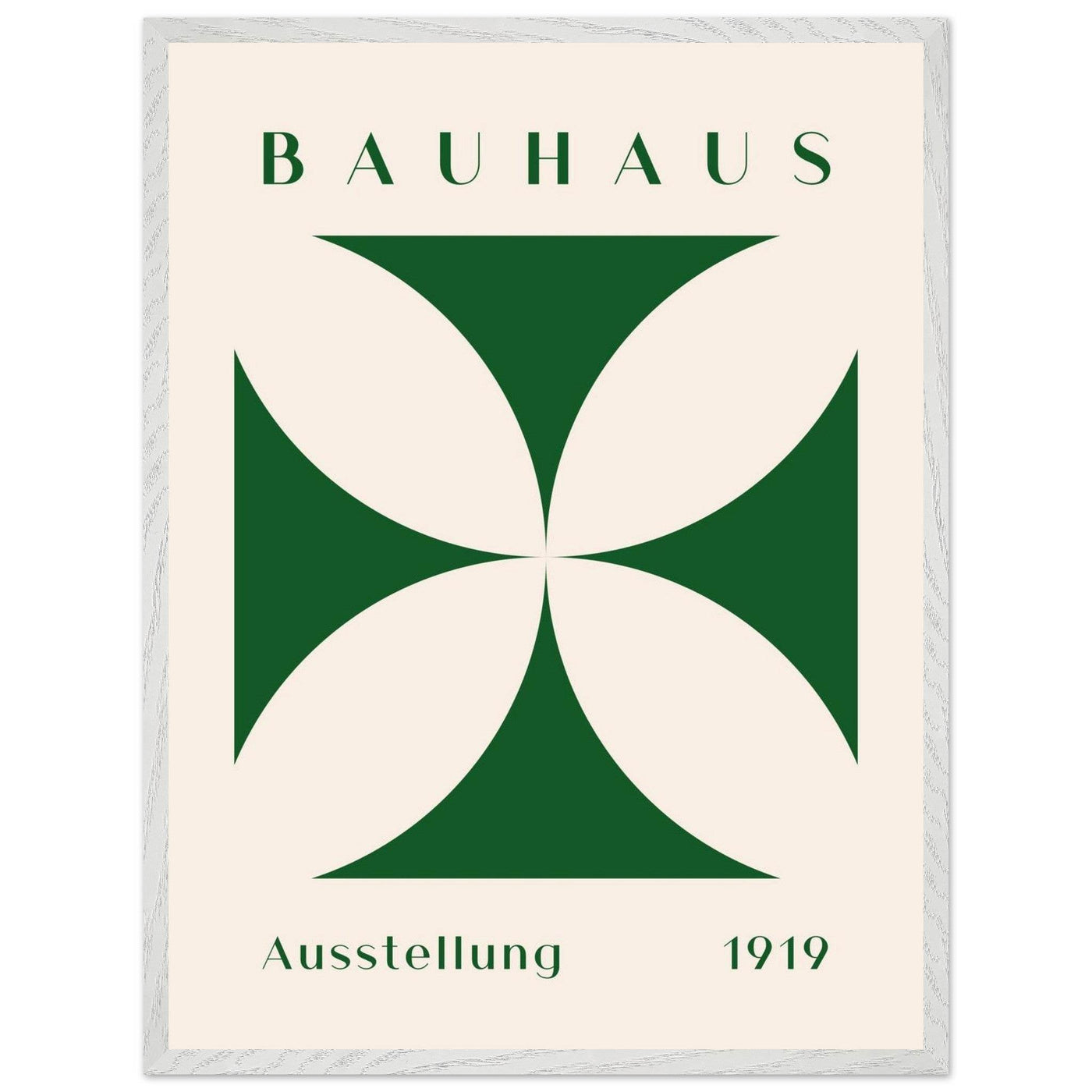 Deep Green Cream Bauhaus 1919 - Vibrantwalls