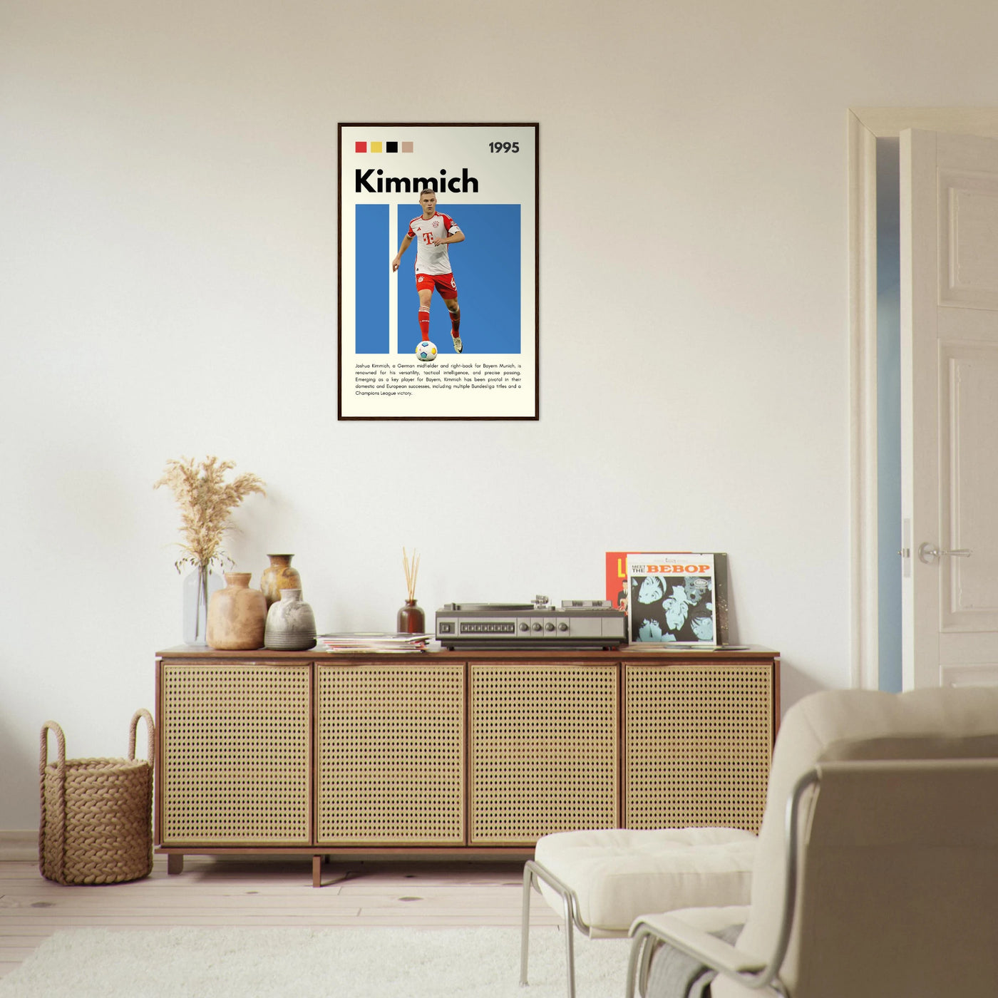 Joshua Kimmich Bayern Munich Framed Football Poster Vibrantwalls