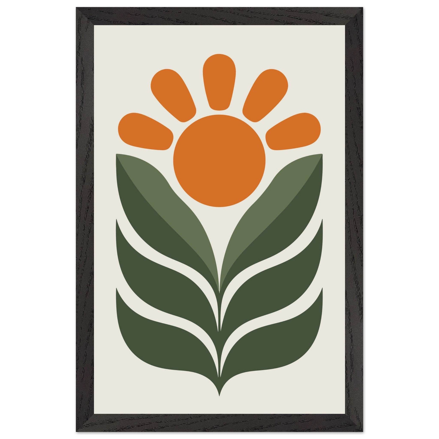 Boho Sun & Leaves Art - Vibrantwalls