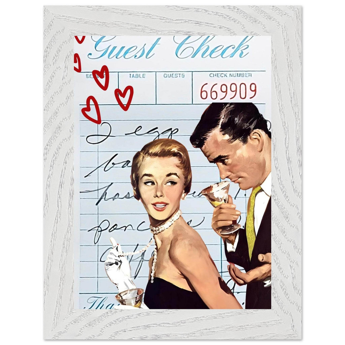 Retro Romance Cocktail Vintage Love Bar Art - Vibrantwalls
