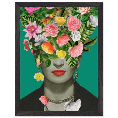 Floral Frida Artwork - Vibrant and Inspiring Home Decor - Vibrantwalls