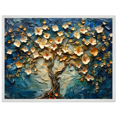 Textured Tree of Life Impasto Blooms - Vibrantwalls
