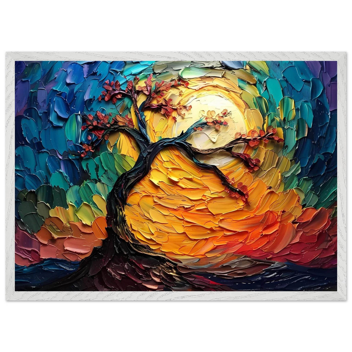 Impasto Tree of Life Poster - Vibrantwalls