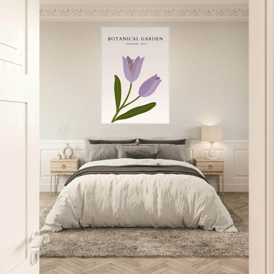 Botanical Garden Lavender Bloom Minimalist Framed Art - Vibrantwalls