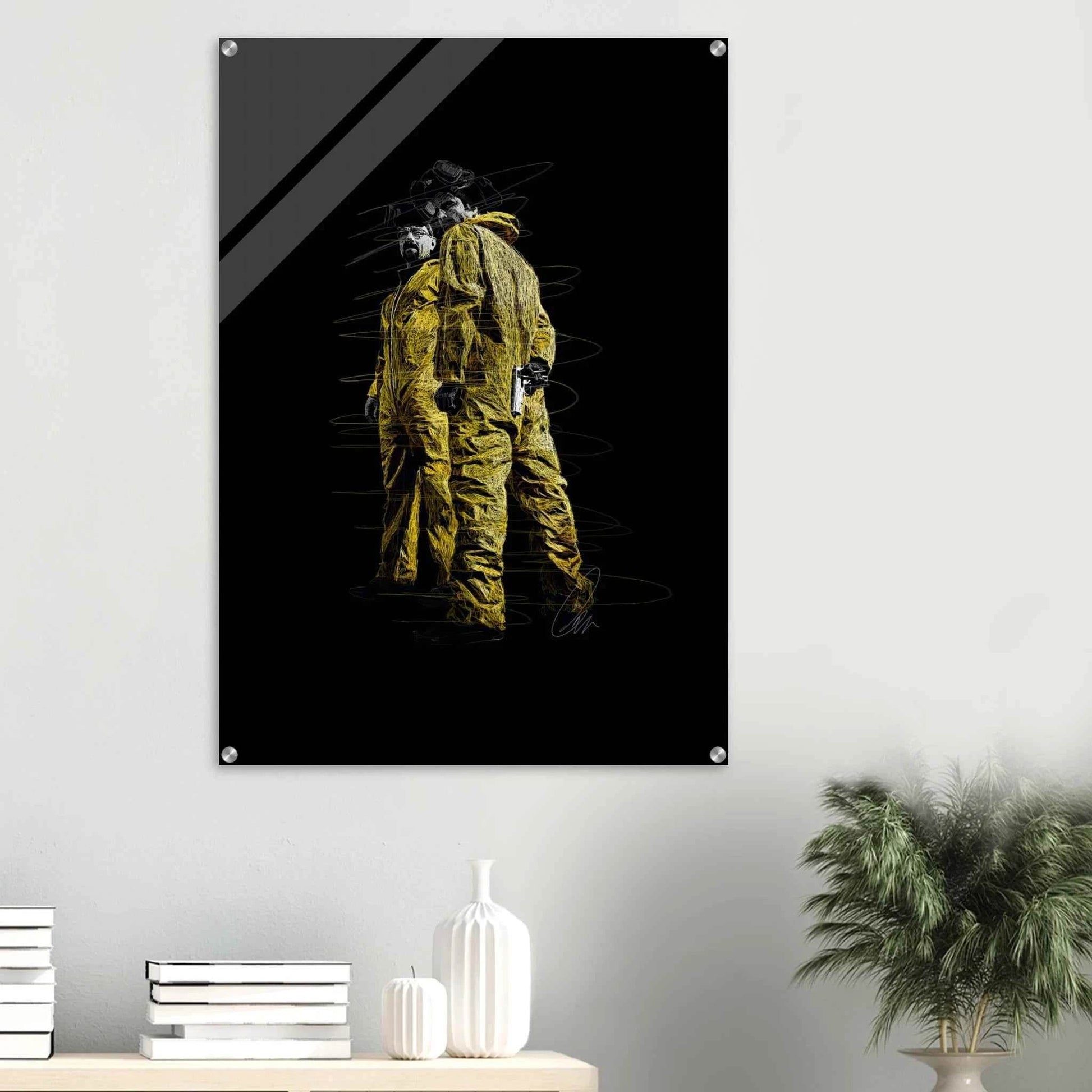 Breaking Bad Hazmat Suit Acrylic Print – Iconic Pop Art, Vibrant & Durable Wall Decor - Vibrantwalls