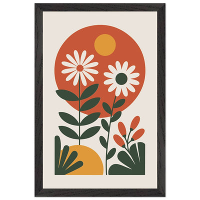 Abstract Floral Mid-Century - Vibrantwalls