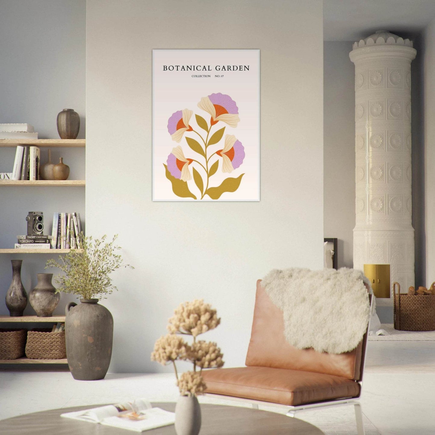 Botanical Garden Framed Poster – Whimsical Floral Art Prints in Soft Hues | Ready-to-Hang Wall Decor - Vibrantwalls