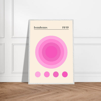 Bauhaus Pink Gradient Circle - Vibrantwalls