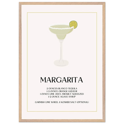 Margarita Cocktail Recipe Tequila Lime Salt Rim - Vibrantwalls