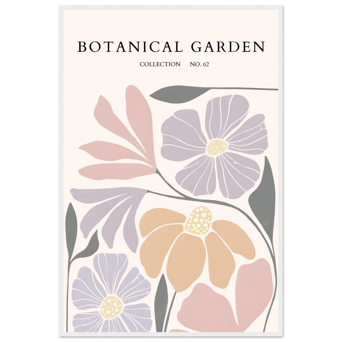 Botanical Garden Framed Posters – Soft Hues & Abstract Floral Prints | Ready-to-Hang Wall Art - Vibrantwalls