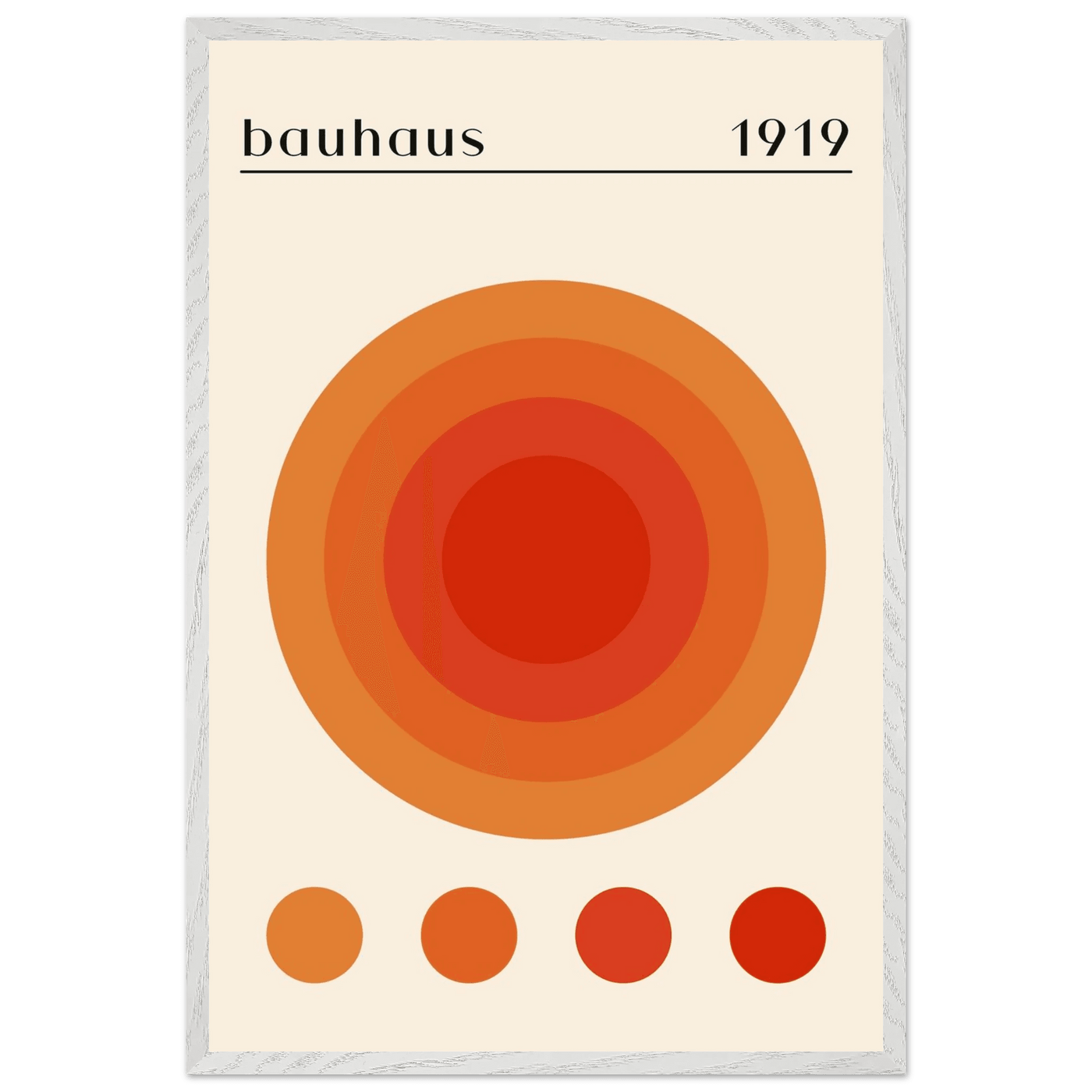Bauhaus 1919 Orange & Red Circles - Vibrantwalls