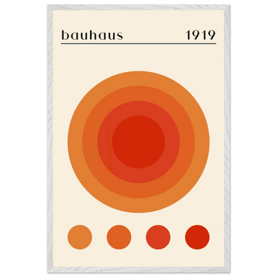 Bauhaus 1919 Orange & Red Circles - Vibrantwalls