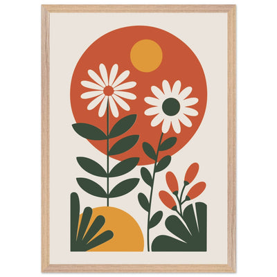 Abstract Floral Mid-Century - Vibrantwalls