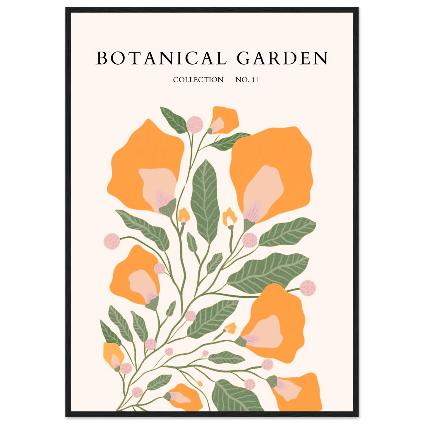 Botanical Garden Collection Framed Poster – Warm Floral Art Print | Ready-to-Hang in Various Sizes & Frame Styles - Vibrantwalls