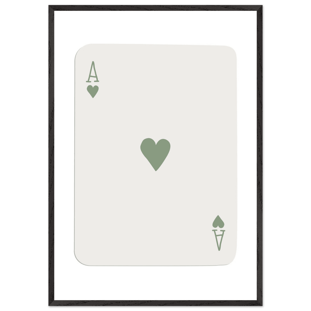 Ace of Hearts Custom Playing Cards Framed Poster Wall Art - Vibrantwalls