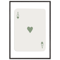 Ace of Hearts Custom Playing Cards Framed Poster Wall Art - Vibrantwalls