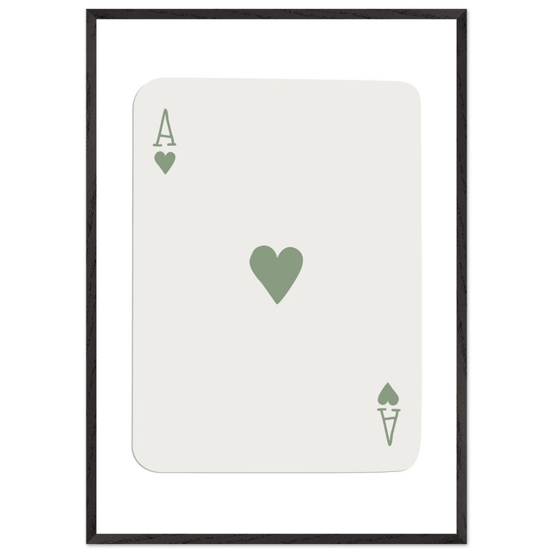 Ace of Hearts Custom Playing Cards Framed Poster Wall Art - Vibrantwalls