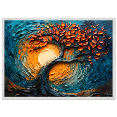 Palette Knife Tree of Life Framed - Vibrantwalls