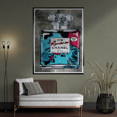 Chanel No. 5 'Romance' Pop Art Print - Iconic Fragrance Art in Your Choice of Frame & Size - Vibrantwalls