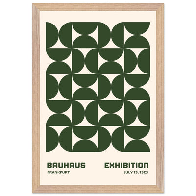 Bauhaus Forest Green & Cream Modern - Vibrantwalls