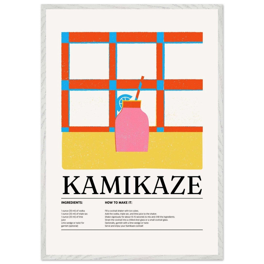 Kamikaze Cocktail Recipe Wall Art - Vibrantwalls