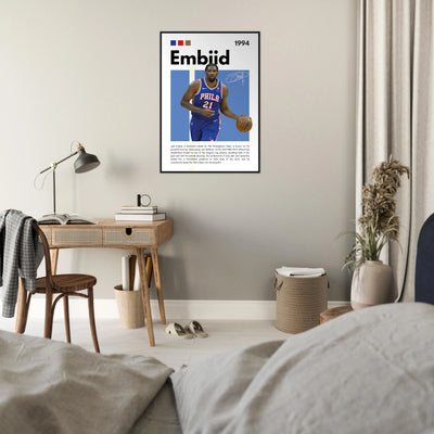 Joel Embiid The Process 76ers Framed Poster Vibrantwalls