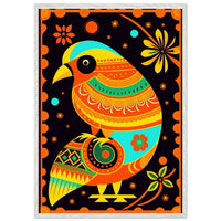 Vibrant Tribal Bird Art Cubism Style Abstract Geometric Wall Art - Vibrantwalls