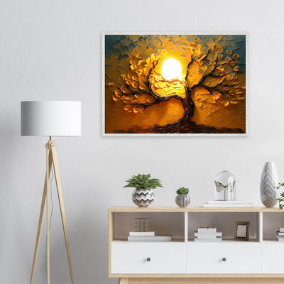 Textured Golden Tree of Life - Vibrantwalls