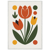 Abstract Mid-Century Modern Tulip Art - Vibrantwalls