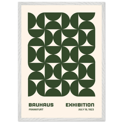 Bauhaus Forest Green & Cream Modern - Vibrantwalls