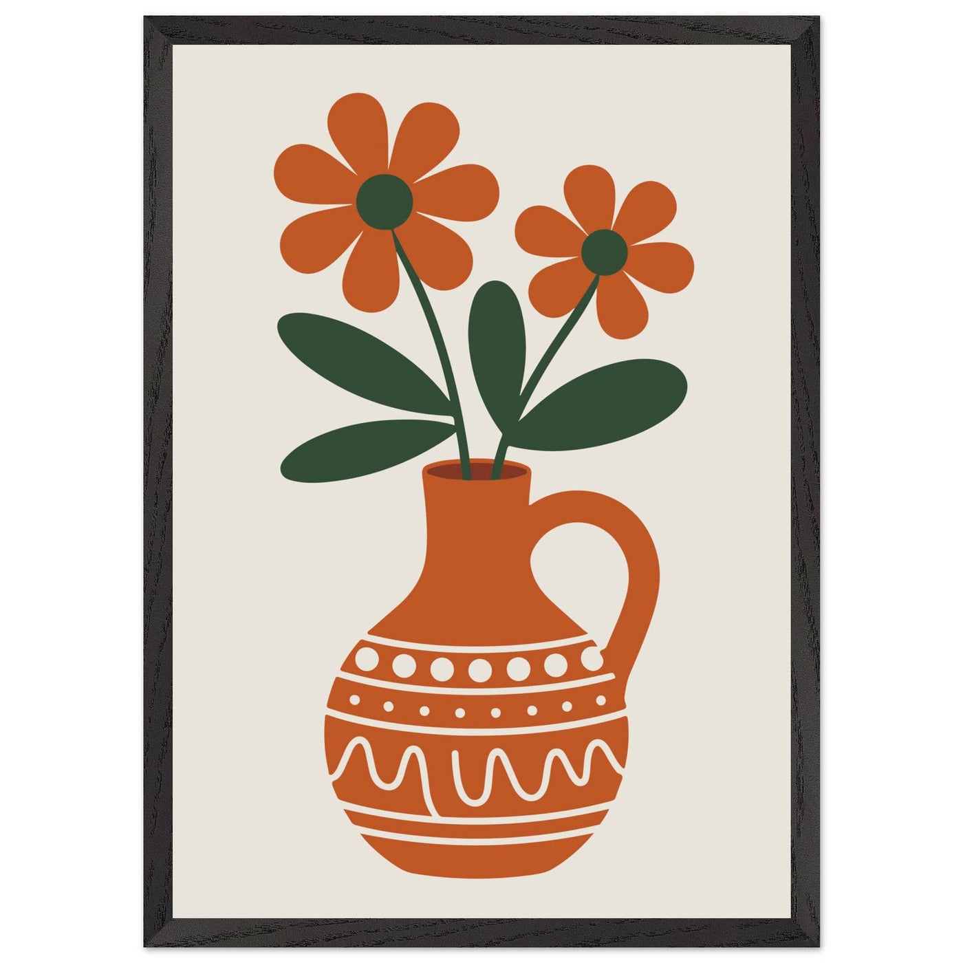 Abstract Floral Vase Art - Vibrantwalls