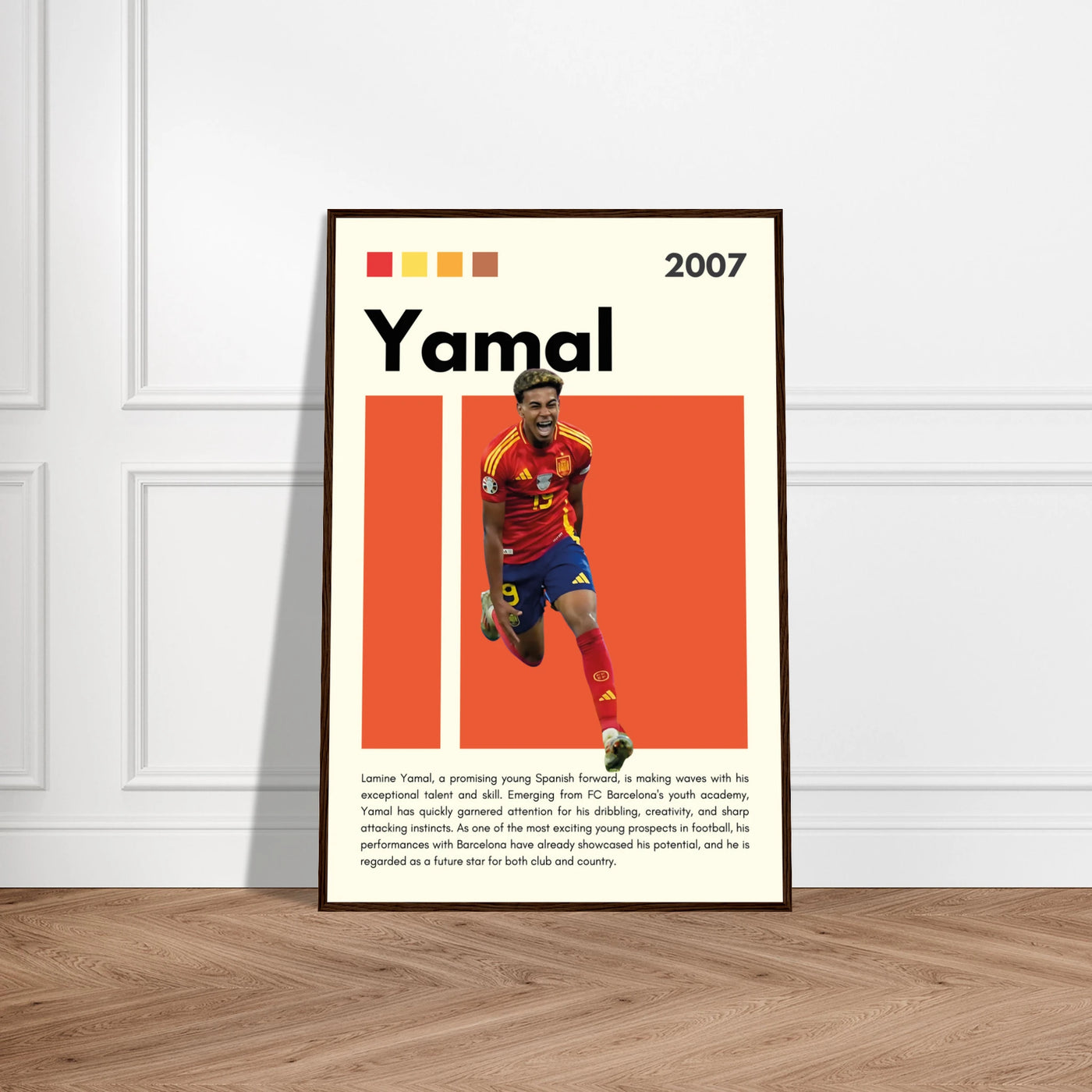 Lamine Yamal Spain Soccer Framed Football Poster Vibrantwalls