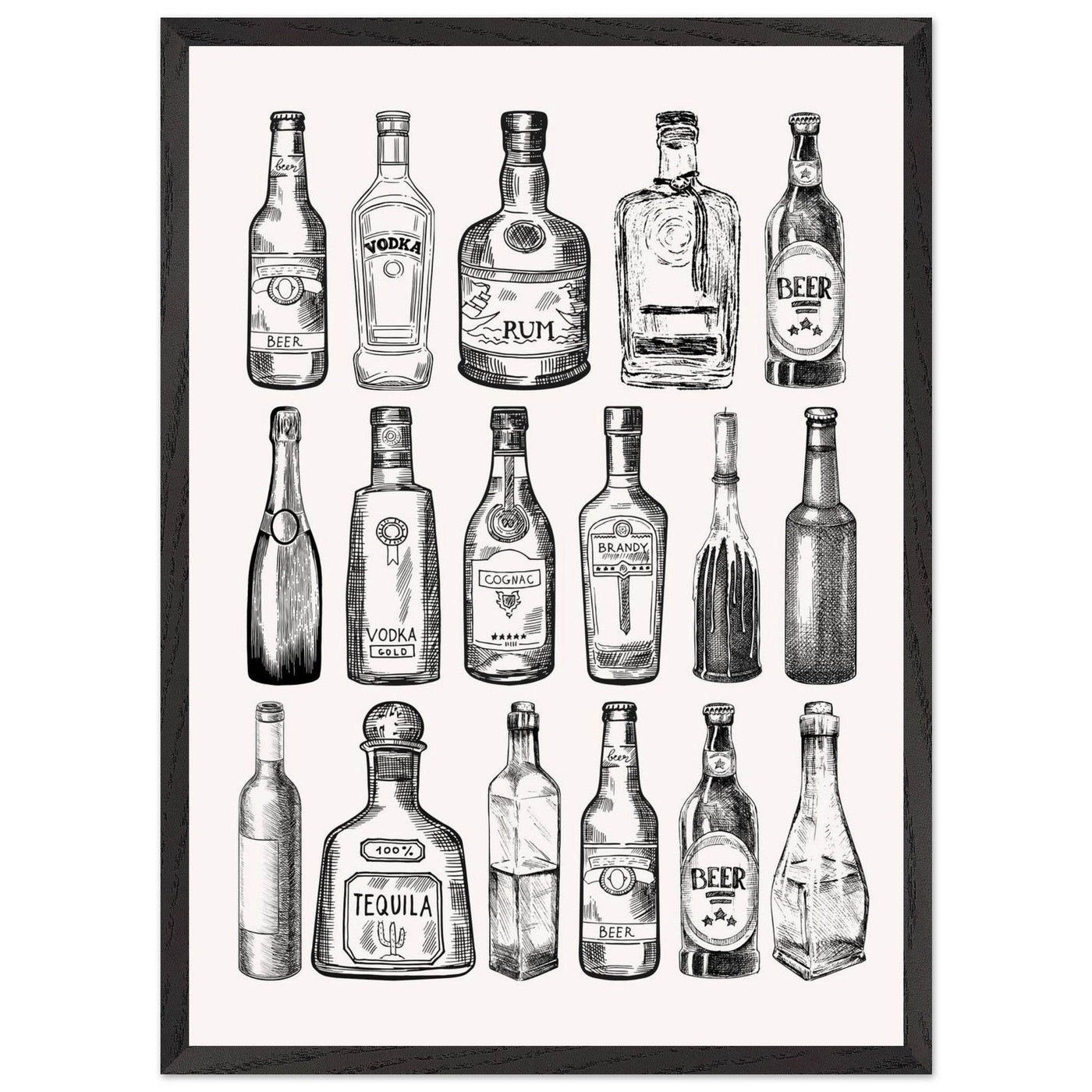 Gin Tonic Cocktail Recipe Classic Bar Print - Vibrantwalls
