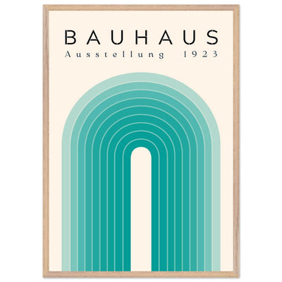 Bauhaus Ausstellung 1923 Teal & Cream - Vibrantwalls