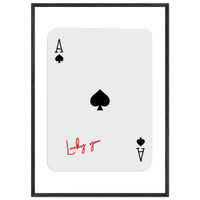 Ace of Spades Lucky You Print - Elegant Card Game Wall Art, Eco-Friendly Framed Poster in Multiple Sizes & Finishes - Vibrantwalls
