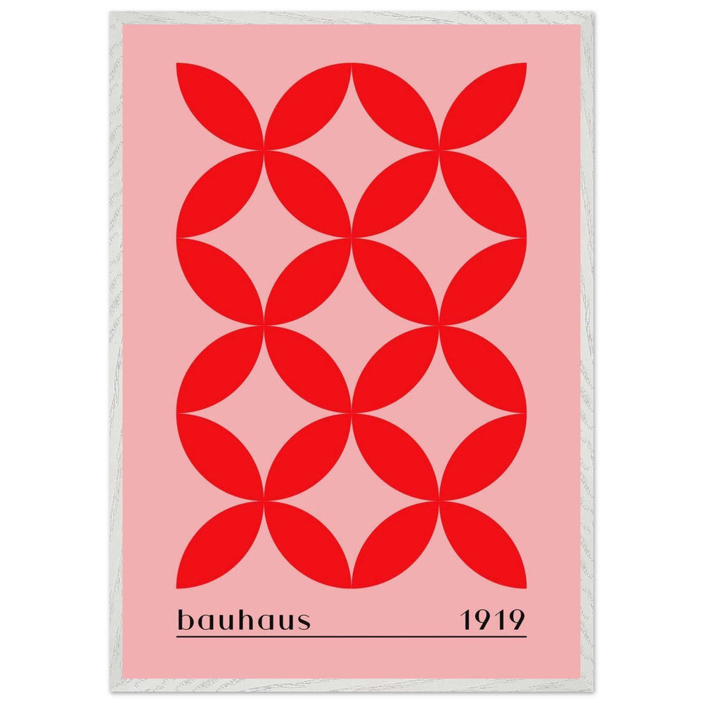 Bauhaus Minimalist Bold Red Geometric Wall Art - Vibrantwalls