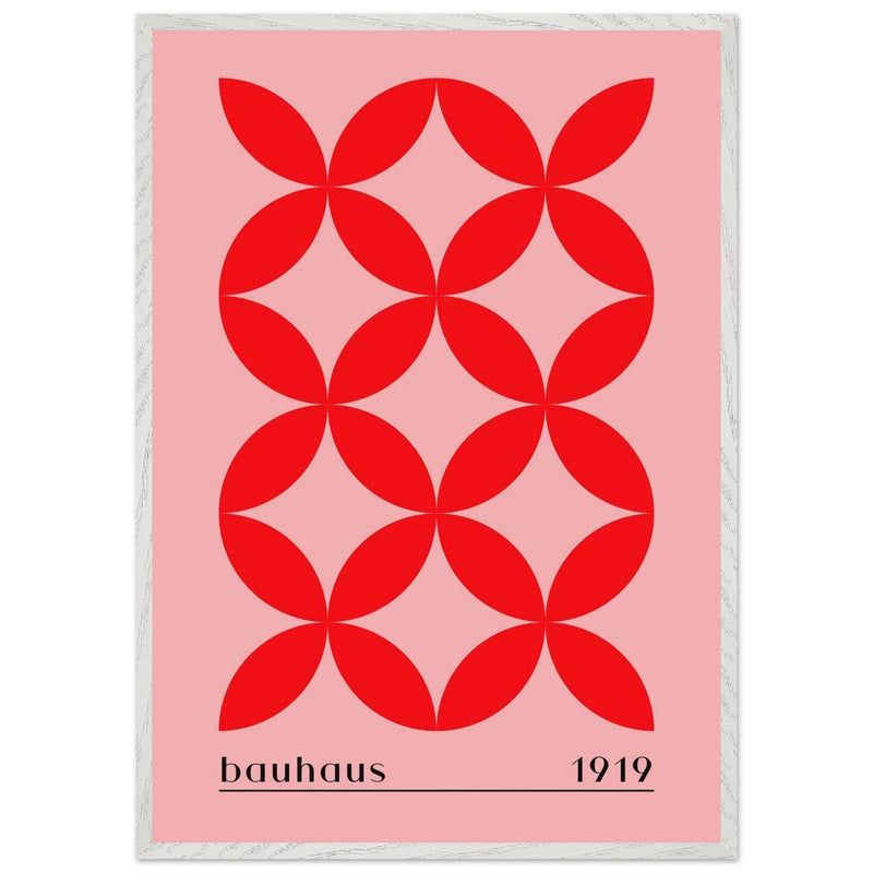 Bauhaus Minimalist Bold Red Geometric Movement Design Wall Art - Vibrantwalls