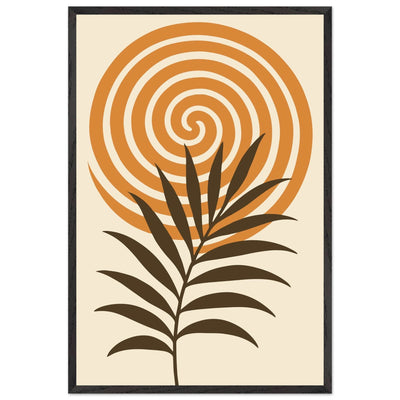 Abstract Palm Leaf & Swirl - Vibrantwalls