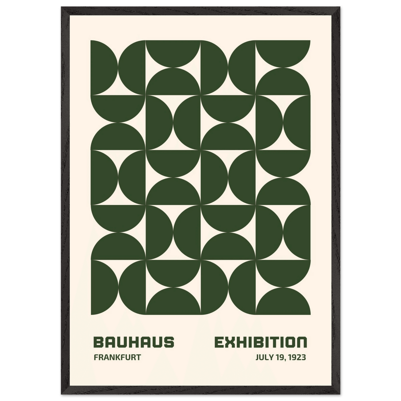 Bauhaus Forest Green & Cream Modern - Vibrantwalls