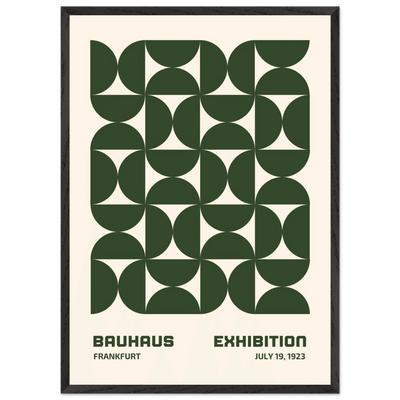 Bauhaus Forest Green & Cream Modern - Vibrantwalls