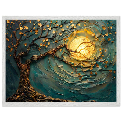 Teal Gold Tree of Life Pendant - Elegance in Nature's Design - Vibrantwalls