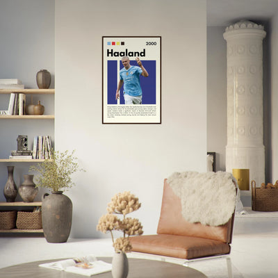 Erling Haaland Manchester City Framed Football Poster Vibrantwalls