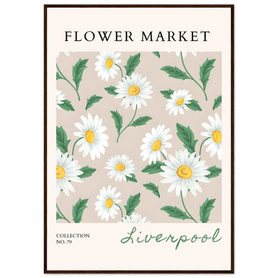 Charming Daisy Field Framed Poster – Botanical 'Flower Market' Art Print | Ready-to-Hang in Your Choice of Frame - Vibrantwalls