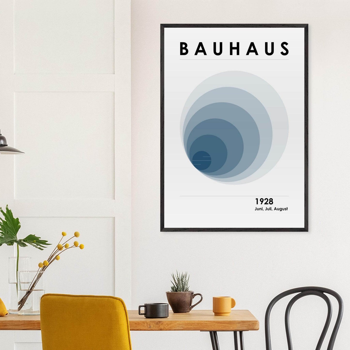 Bauhaus In The Tunnel Blue Movement Style Design Wall Art - Vibrantwalls