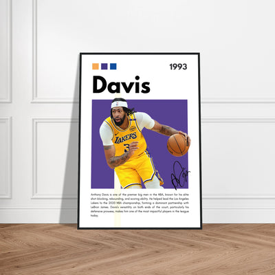 Anthony Davis Lakers Modern Basketball Art Print Vibrantwalls