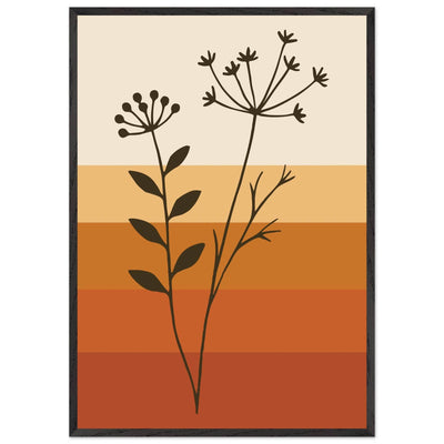 Abstract Floral Earth Tones - Vibrantwalls