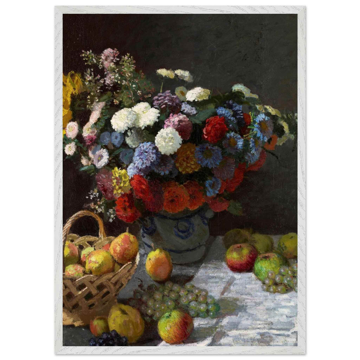 Still Life Wall Art Print of Flowers and Fruit for Elegant Home Decor - Vibrantwalls